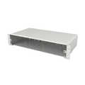 Splice box sliding version 2U without  front panel, unequipped, grey