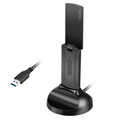 WLAN 802.11ax , WI-FI 6E, 3000Mbit/s USB 3.0 Adapter, w/antenna and base