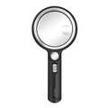 Magnifying glass with light, 5x, 13x and 20x magnification, black