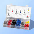 Wire end ferrules set with 1200 insulated ferrules 0.5 - 10 mm²