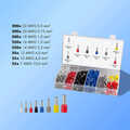 Wire end ferrules set with 1200 insulated ferrules 0.5 - 10 mm²
