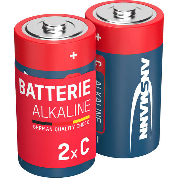 Naar omschrijving van 01050A - Ansmann alkaline battery, (C), 2 pcs. package (1513-0000)