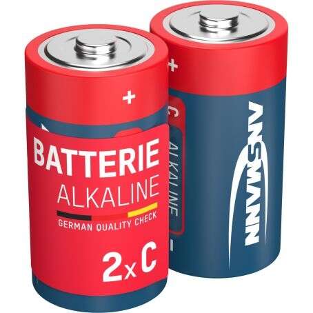 Naar omschrijving van 01050A - Ansmann alkaline battery, (C), 2 pcs. package (1513-0000)
