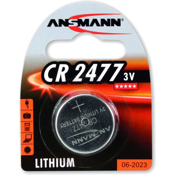 Naar omschrijving van 01055 - Ansmann button cell 3V Lithium CR2477, 1 piece blister (1516-0010)