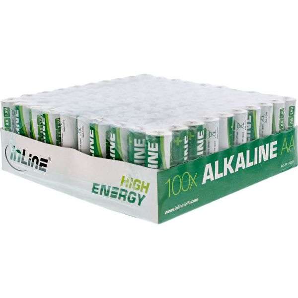 Naar omschrijving van 01294 - Alkaline High Energy Battery, Mignon (AA), 100pcs tray