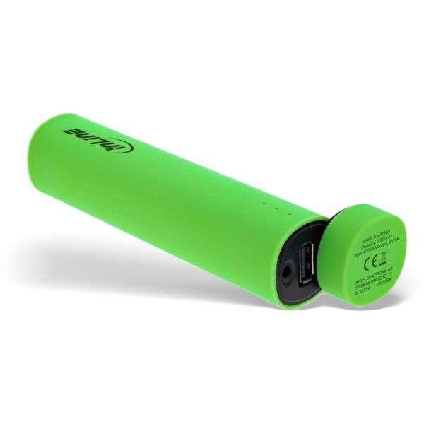 Naar omschrijving van 01472G - InLine USB Soundbank PowerBank 2.200mAh with Speaker and LED indicator, green