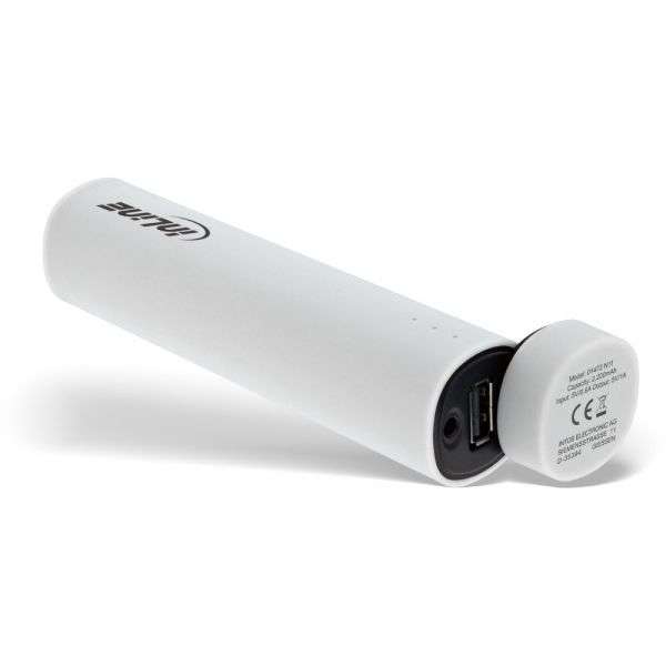 Naar omschrijving van 01472W - InLine USB Soundbank PowerBank 2.200mAh with Speaker and LED indicator, white