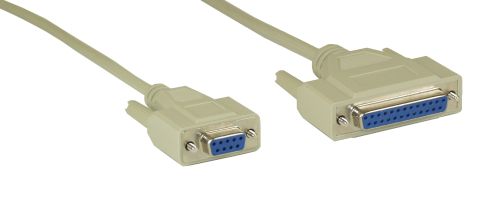 Naar omschrijving van 12122 - InLine Nulmodem kabel, DB9F/DB25F, 2m, beige