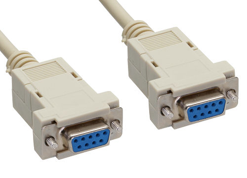 Naar omschrijving van 12226C - InLine Nulmodem kabel, DB9 V/V, 10m, beige