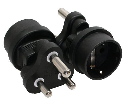 Naar omschrijving van 16701R - InLine Voedingconverter Zuid-Afrika stekker type M naar type F socket