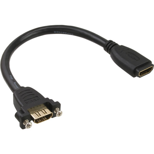 Naar omschrijving van 17600R - HDMI Adapter Cable Type A female to A female with flange gold plated 4K2K 0.2m