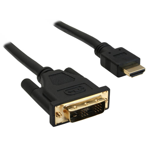 Naar omschrijving van 17661P - InLine HDMI-DVI kabel,  HDMI Male naar DVI 18+1 Male, vergulde contacten, 1m