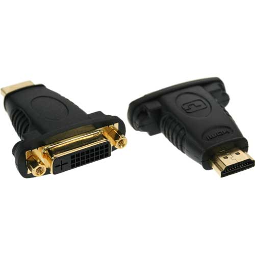 Naar omschrijving van 17670P - InLine HDMI-DVI adapter,  HDMI Male naar DVI 24+1 Female, vergulde contacten