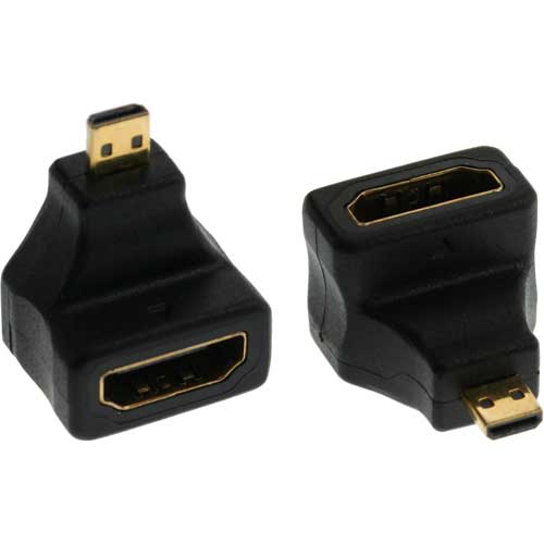 Naar omschrijving van 17690B - InLine  HDMI Adapter, HDMI A Female naar HDMI D Male, vergulde contacten