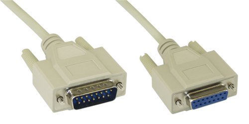 Naar omschrijving van 17749 - InLine Gameport kabel,  DB15 M/V, 10m