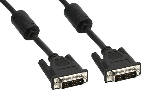 Naar omschrijving van 17765 - InLine DVI-D kabel,  18+1 M/M, Single Link, 2 ferrietkernen, 5m