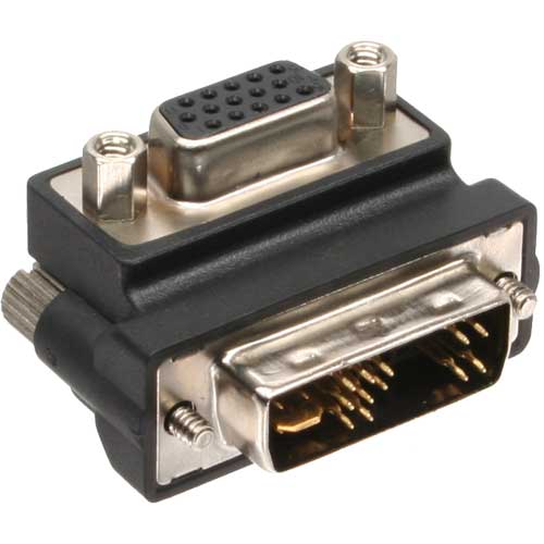 Naar omschrijving van 17780W - InLine  DVI-A Adapter gewinkelt, Analog 12+5 Male auf 15pol HD Female (VGA)