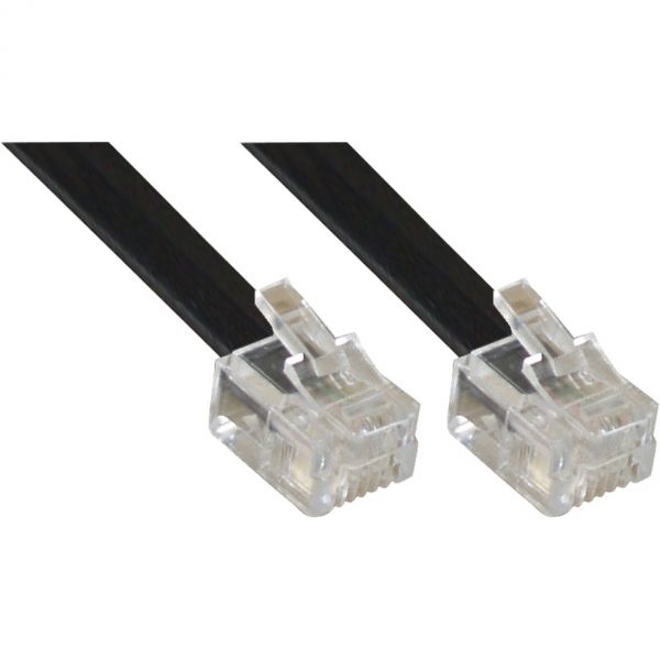 Naar omschrijving van 18845 - InLine Modulaire kabel RJ12,  M/M, 6P6C, 5m