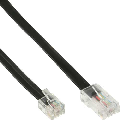 Naar omschrijving van 18863 - InLine Modulaire kabel,  RJ45 (8P4C) naar RJ11 (6P4C), 3m