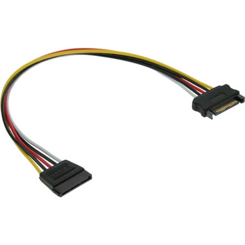 Naar omschrijving van 29651B - InLine SATA power supply extension cable, SATA M/F 0.5m