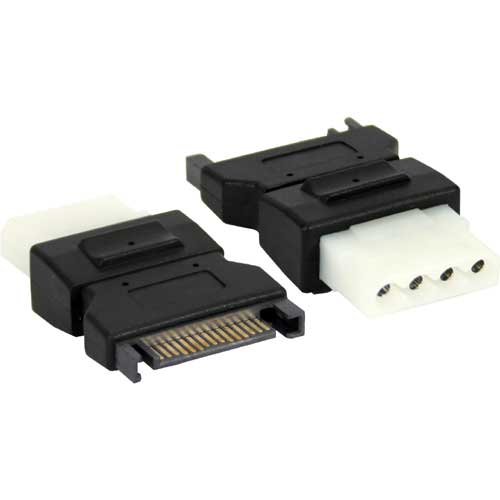 Naar omschrijving van 29677 - InLine SATA voedingsadapter,  1x 13.34cm (5.25Inch) stekker naar 15-pins SATA socket