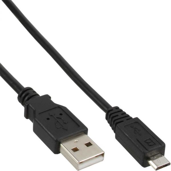 Naar omschrijving van 31718 - InLine Micro-USB 2.0 kabel,  USB A naar Micro-B, zwart, 1.8m