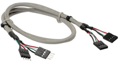Naar omschrijving van 33440C - InLine USB 2.0 verlengkabel,  intern 2x 4-pins adapterkabel naar adapter socket, 60cm