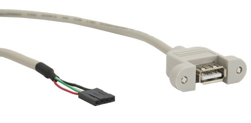 Naar omschrijving van 33440F - InLine USB 2.0 adapterkabel,  USB A Female invoer naar header connector, 40cm