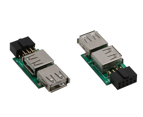 Naar omschrijving van 33440I - InLine USB 2.0 adapter intern,  2x USB A Female naar moederbord