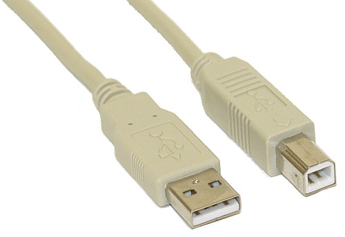 Naar omschrijving van 34535H - InLine USB 2.0 kabel,  beige, AM/BM, 3m