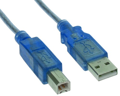 Naar omschrijving van 34535B - InLine USB 2.0 kabel,  A naar B, blauw transparant, 3m