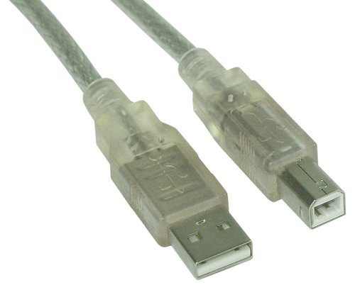 Naar omschrijving van 34555T - InLine USB 2.0 kabel,  transparant, AM/BM, 5m