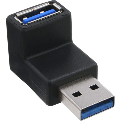 Naar omschrijving van 35300R - InLine USB 3.0 adapter,  AM / AF, haaks 90°