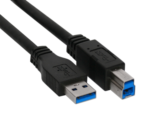 Naar omschrijving van 35330 - InLine USB 3.0 kabel,  AM/BM, zwart, 3m