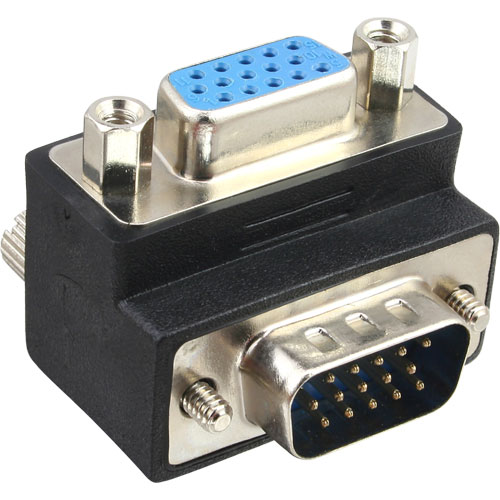 Naar omschrijving van 37248I - InLine VGA Adaptor 90° 15pin male/female