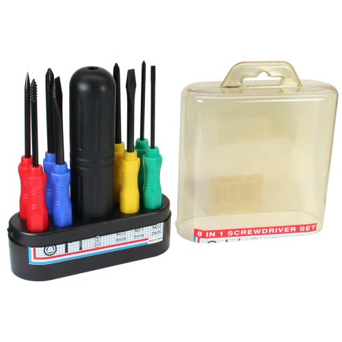 Naar omschrijving van 43083 - InLine Schroevendraaierset, 8-in-1,  voor thuis en hobby