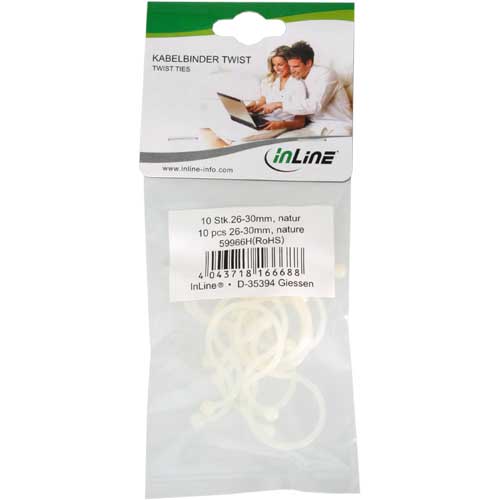 Naar omschrijving van 59966S - InLine  Kabelband Twist 26-30mm, natur, 100stk.