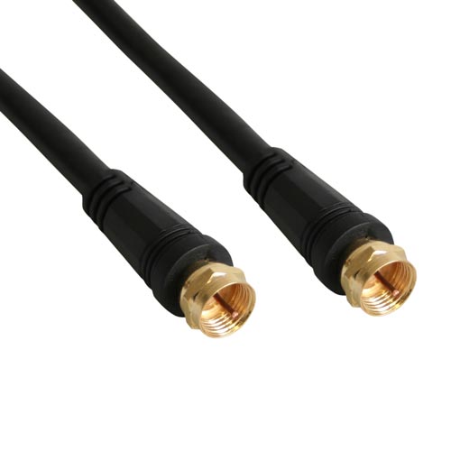 Naar omschrijving van 69301P - InLine SAT kabel premium,  2x afgeschermd, 2x F-stekker, >85dB, zwart, 1m
