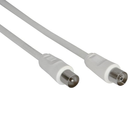 Naar omschrijving van 69402 - InLine Antennekabel,  dubbel afgeschermd, >75dB, wit, 2m