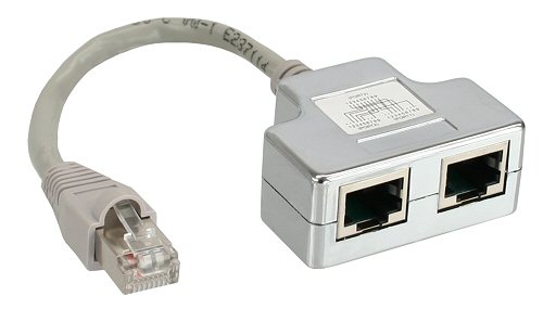 Naar omschrijving van 69932A - InLine ISDN poort verdubbelaar,  1x RJ45 Male naar 2x RJ45 Female, met kabel