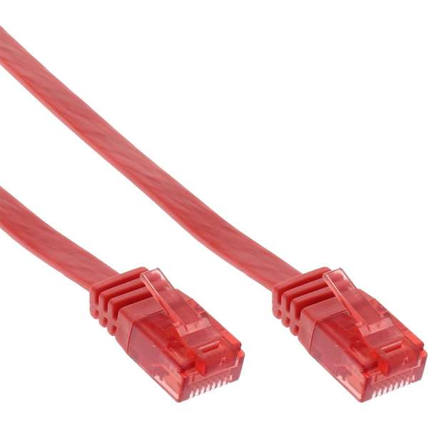 Naar omschrijving van 71614R - InLine Platte patchkabel,  UTP, Cat. 6, rood, 1,5m