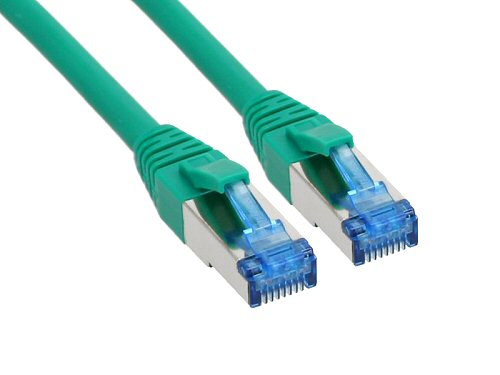 Naar omschrijving van 76807G - InLine Patchkabel Cat.6(A) S-STP/PiMF,  LSZH 500MHz, groen, 7.5m