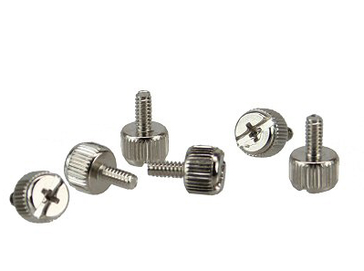 Naar omschrijving van 77770A - InLine Kartelschroeven,  zilver, voor behuizing, 12mm, verpakking 6 stks.