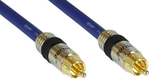 Naar omschrijving van 89450P - InLine Tulp audiokabel,  Premium, vergulde contacten, 1x Tulp M/M, 0.5m