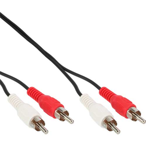 Naar omschrijving van 89933 - InLine Audiokabel,  2x Tulp M/M, 2m