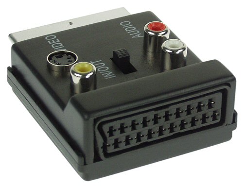 Naar omschrijving van 89959 - InLine Scart adapter,  Scart M/V naar 3x Tulp en S-VHS video