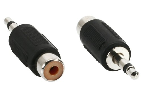 Naar omschrijving van 99326 - InLine Audio adapter,  3.5mm jack stekker naar 1x Tulp contraplug, Mono