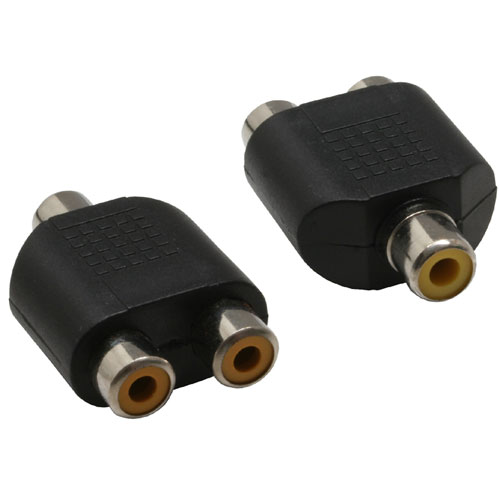 Naar omschrijving van 99327 - InLine Audio adapter,  1x Tulp contraplug naar 2x Tulp contraplug