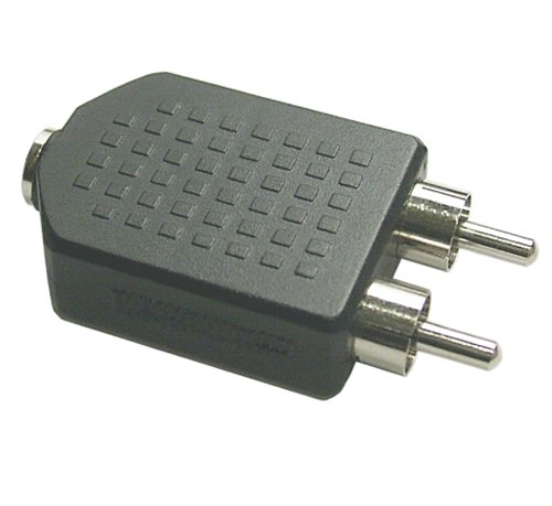 Naar omschrijving van 99343 - InLine Audio adapter,  3.5mm jack contraplug stereo naar 2x Tulpplug