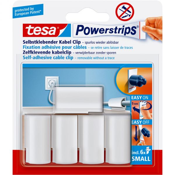 Naar omschrijving van 11604 - Tesa Powerstrips Kabel-Clips 5 stuks